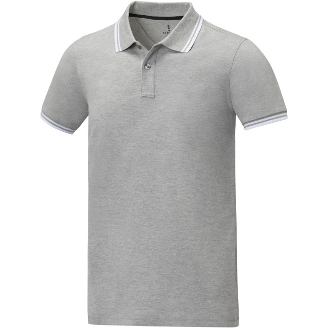 Promotional Amarago Short Sleeve Men's Tipping Polo - Image 4