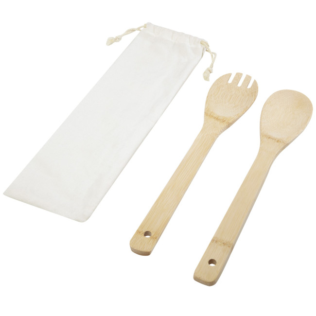 Promotional Endiv Bamboo Salad Spoon And Fork