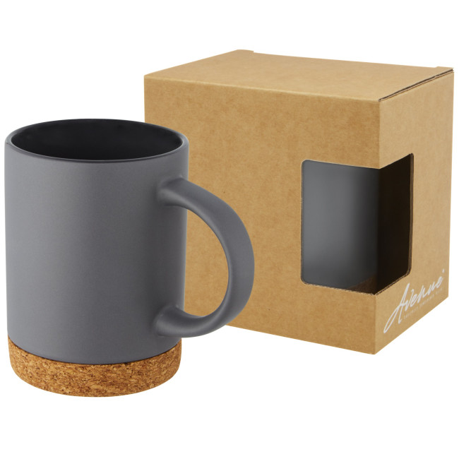 Promotional Neiva Ceramic Mug With Cork Base 425ml - Image 3