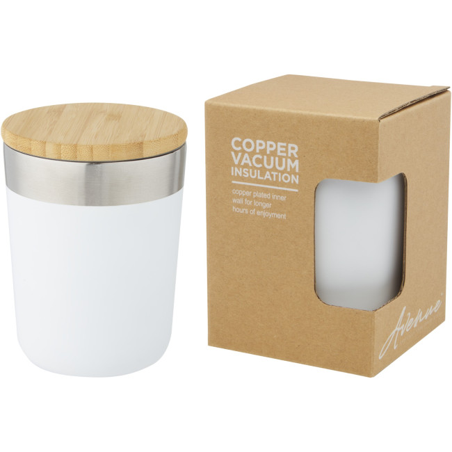 Promotional Lagan Copper Vacuum Insulated Stainless Steel Tumbler With Bamboo Lid 300ml - Image 2