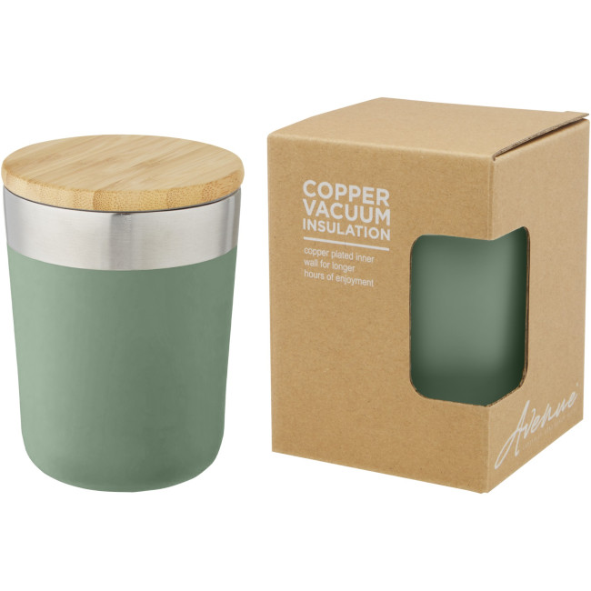 Promotional Lagan Copper Vacuum Insulated Stainless Steel Tumbler With Bamboo Lid 300ml - Image 4