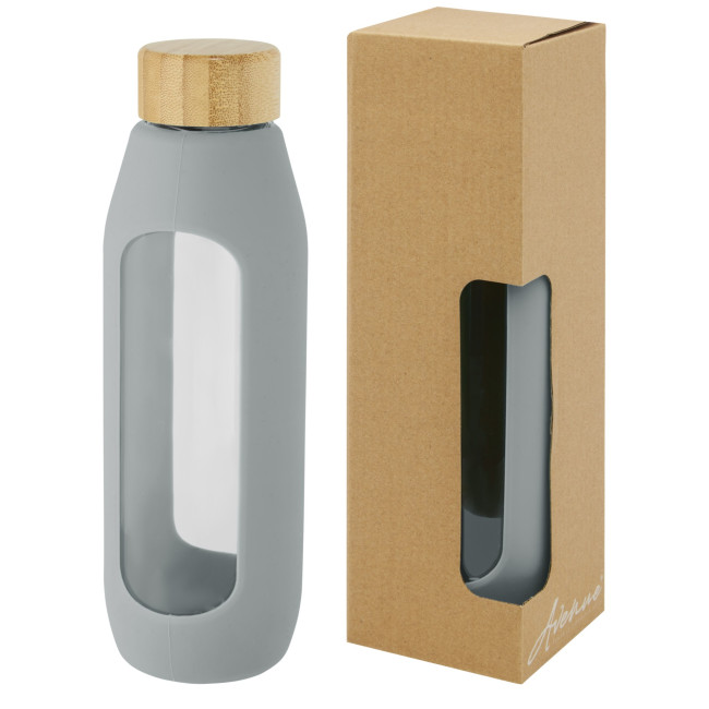 Promotional Tidan Borosilicate Glass Bottle With Silicone Grip 600ml - Image 4