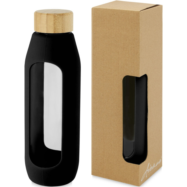 Promotional Tidan Borosilicate Glass Bottle With Silicone Grip 600ml - Image 5