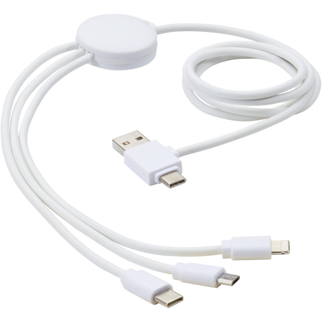 Promotional Pure 5-In-1 Charging Cable With Antibacterial Additive