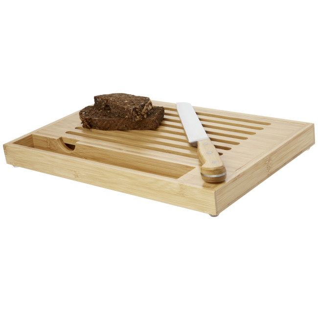 Promotional Pao Bamboo Cutting Board With Knife