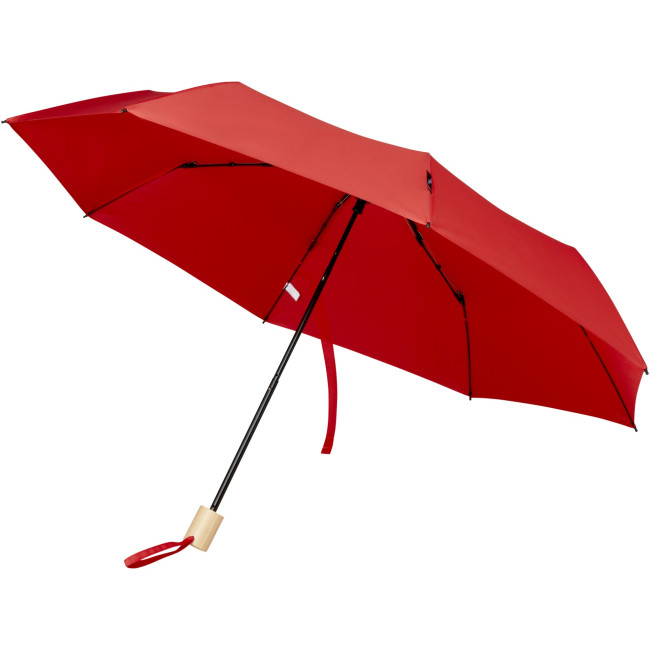 Promotional Birgit 21'' Foldable Windproof Recycled PET Umbrella - Image 4