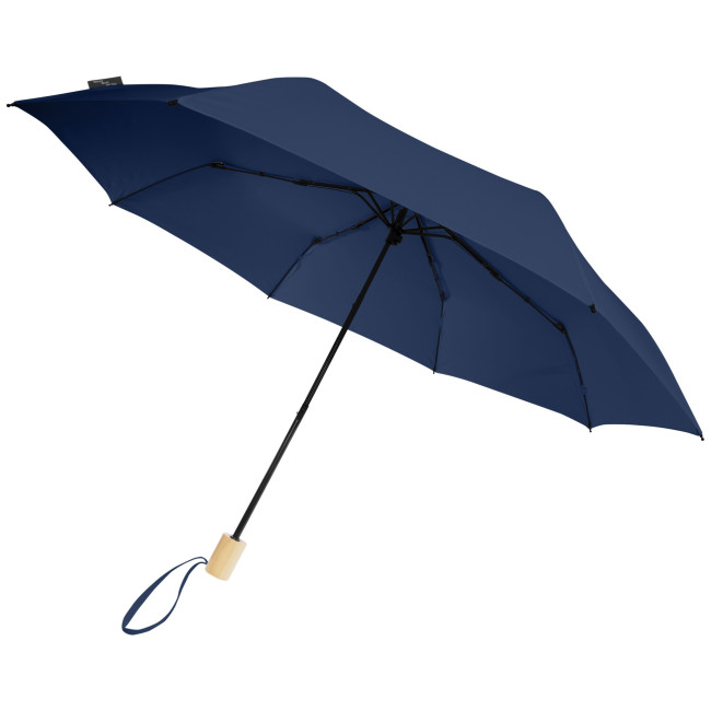 Promotional Birgit 21'' Foldable Windproof Recycled PET Umbrella - Image 3