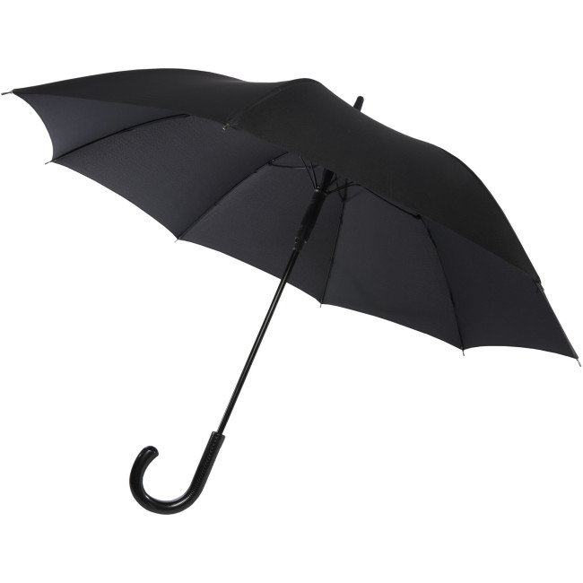 Promotional Fontana 23" Auto Open Umbrella With Carbon Look And Crooked Handle