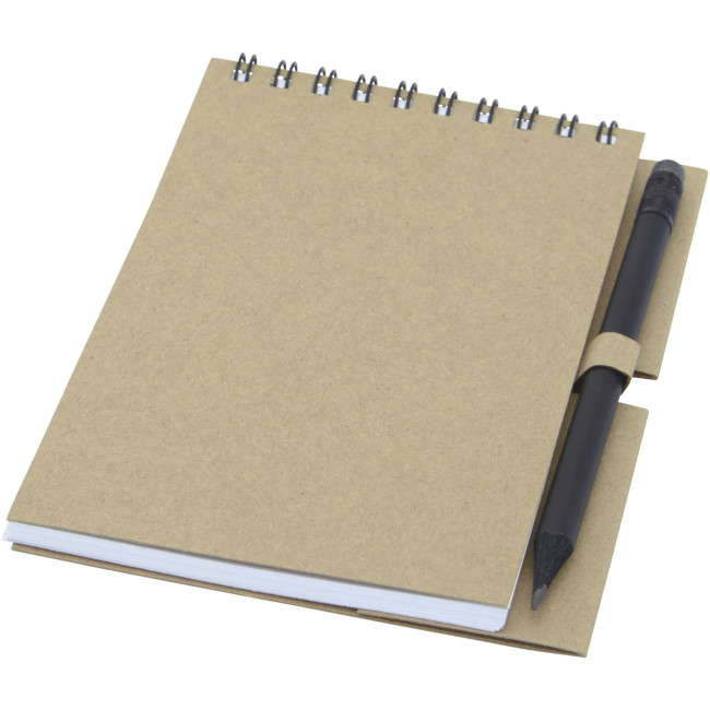 Promotional Luciano Eco Wire Notebook With Pencil - Small - Image 2