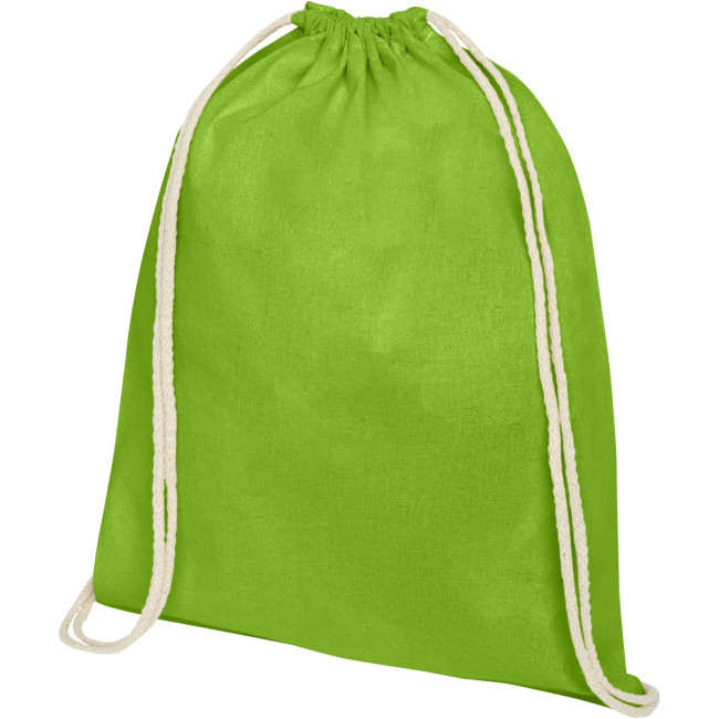 Promotional Oregon 140 g/m² Cotton Drawstring Backpack 5L - Image 8