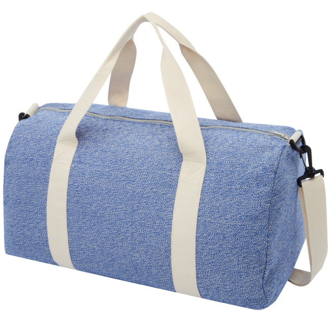 Promotional Pheebs 450 g/m² Recycled Cotton And Polyester Duffel Bag 24L - Image 1