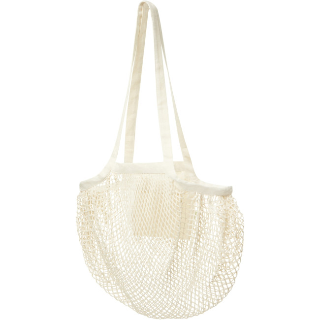 Promotional Pune 100 g/m² Gots Organic Mesh Cotton Tote Bag 6L - Image 4