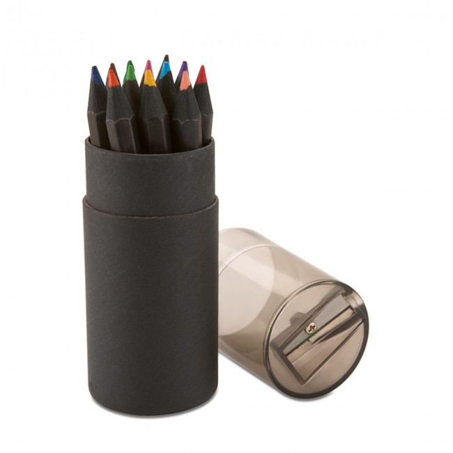 Promotional Black Colouring Pencils - Image 2