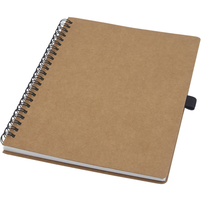 Promotional Cobble A5 Wire-o Recycled Cardboard Notebook With Stone Paper - Image 2