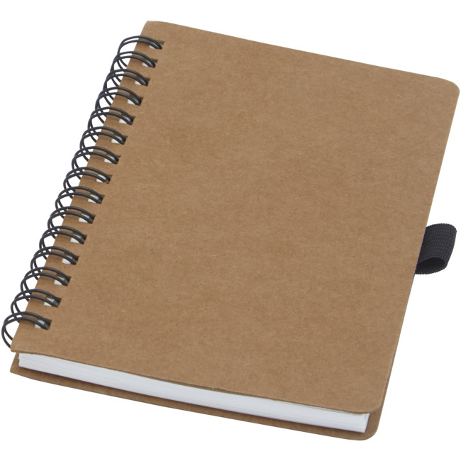 Promotional Cobble A6 Wire-o Recycled Cardboard Notebook With Stone Paper - Image 2