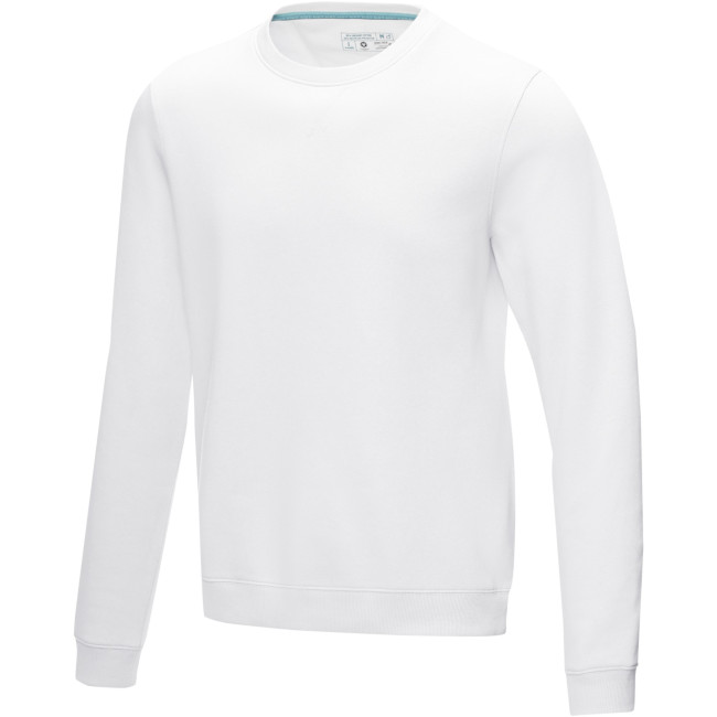 Promotional Jasper Men’s GOTS Organic Recycled Crewneck Sweater - Image 1