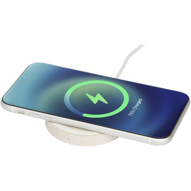 Promotional Naka Wheat Straw Wireless Charging Pad 5W