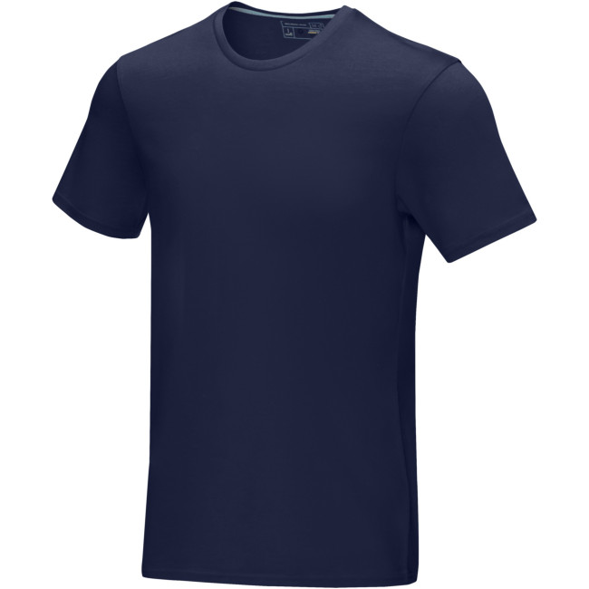 Promotional Azurite Short Sleeve Men’s GOTS Organic T-Shirt - Image 4