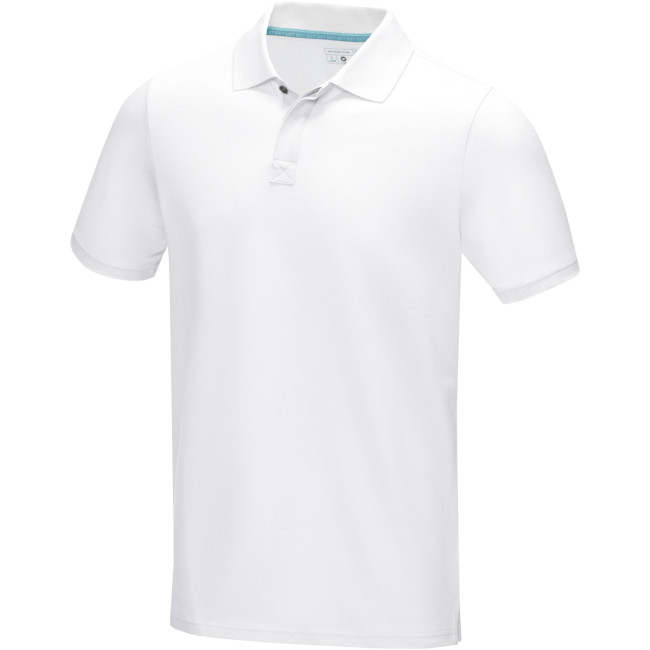 Promotional Graphite Short Sleeve Men’s GOTS Organic Polo - Image 5