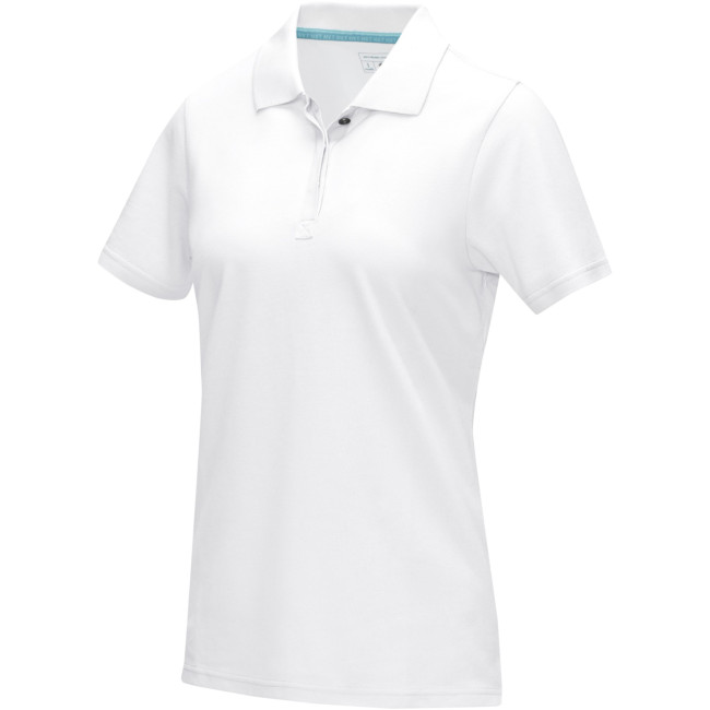 Promotional Graphite Short Sleeve Women’s GOTS Organic Polo - Image 1