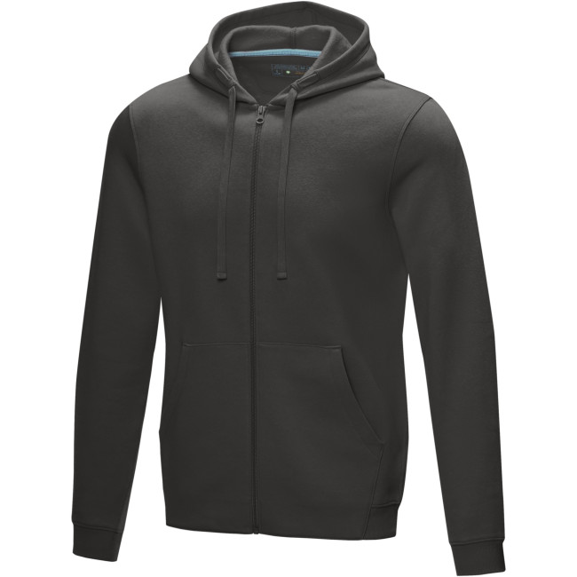 Promotional Ruby Men’s GOTS Organic Recycled Full Zip Hoodie - Image 4