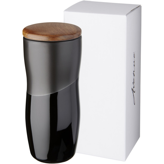 Promotional Reno Double-Walled Ceramic Tumbler 370ml - Image 2