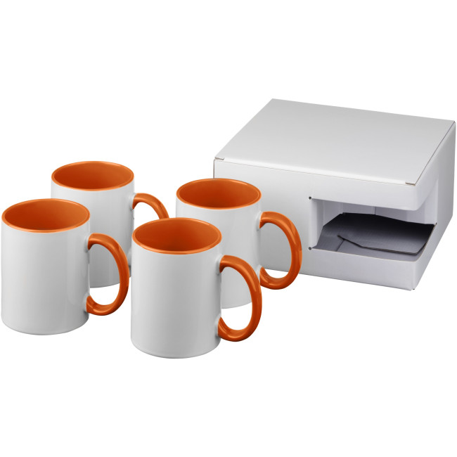 Promotional Ceramic Sublimation Mug 4-Pieces Gift Set - Image 1