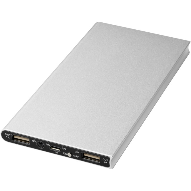 Promotional Plate Aluminium Power Bank 8000mAh - Image 1