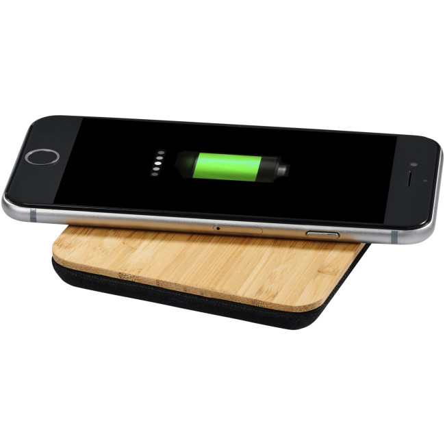 Promotional Leaf Bamboo And Fabric Wireless Charging Pad 5W