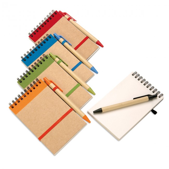 Promotional A6 Recycled Notepad With Pen - Image 9