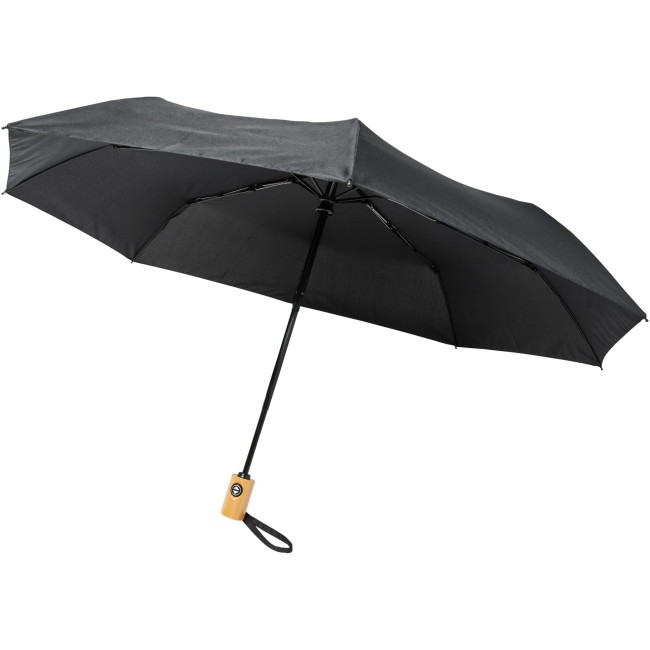 Promotional Bo 21" Foldable Auto Open/Close Recycled Pet Umbrella - Image 8