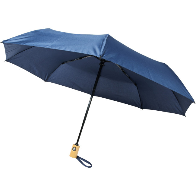 Promotional Bo 21" Foldable Auto Open/Close Recycled Pet Umbrella - Image 6