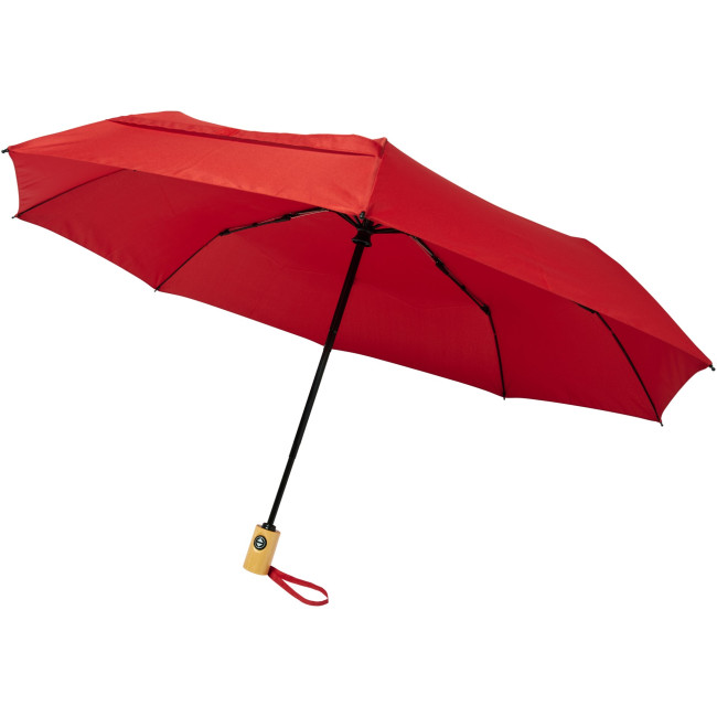 Promotional Bo 21" Foldable Auto Open/Close Recycled Pet Umbrella - Image 5