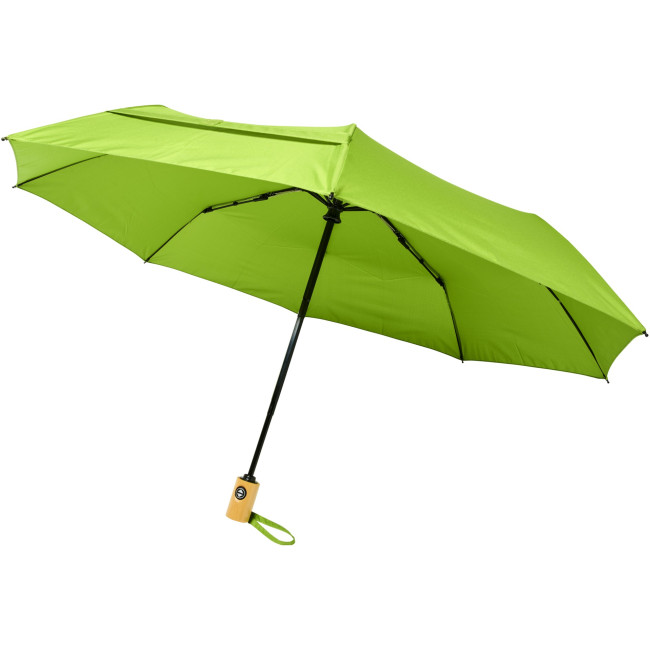 Promotional Bo 21" Foldable Auto Open/Close Recycled Pet Umbrella - Image 4