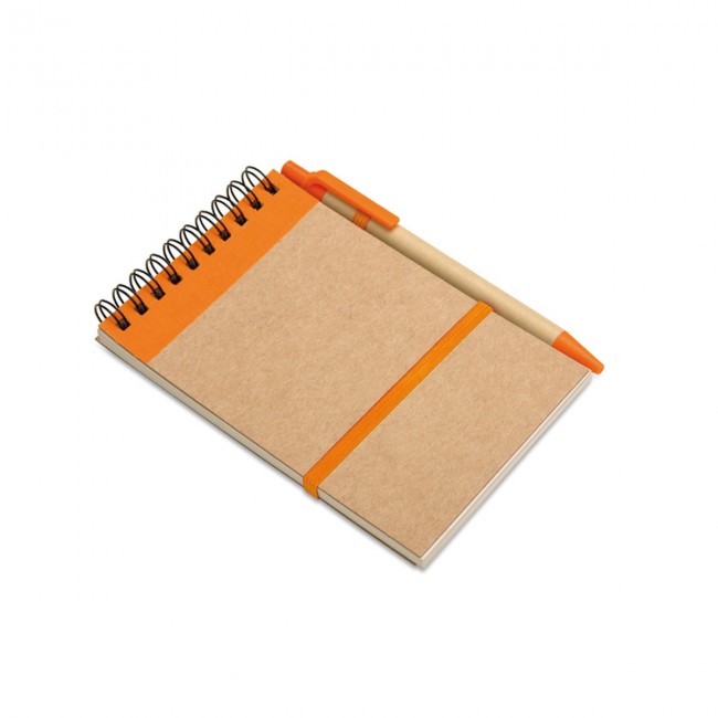 Promotional A6 Recycled Notepad With Pen - Image 2