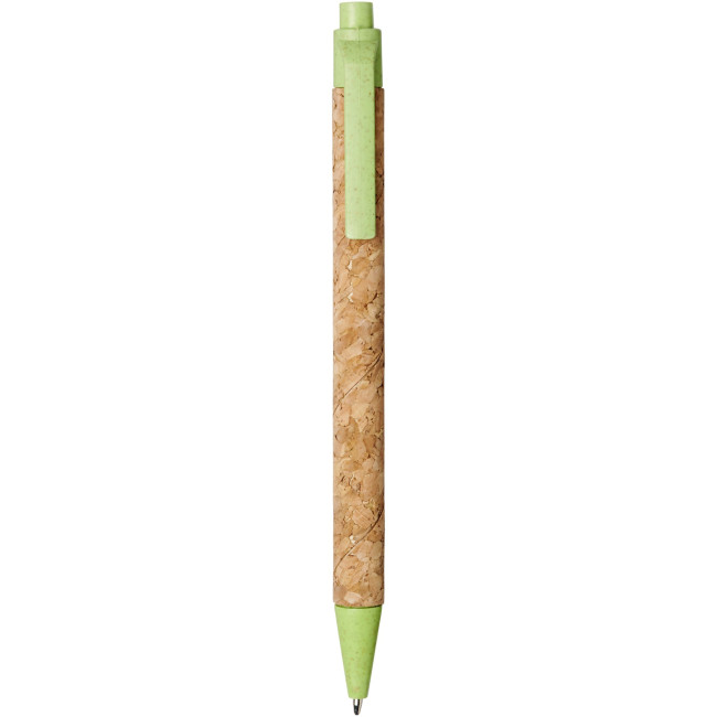 Promotional Midar Cork And Wheat Straw Ballpoint Pen - Image 4