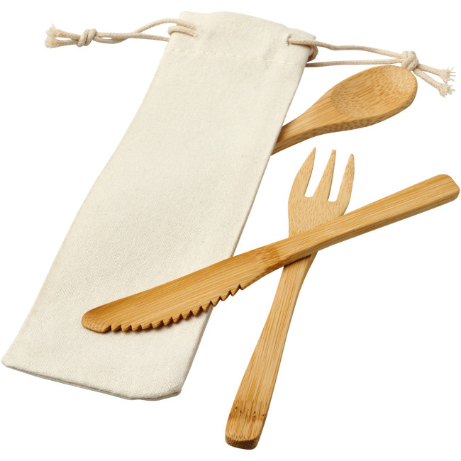 Promotional Celuk Bamboo Cutlery Set