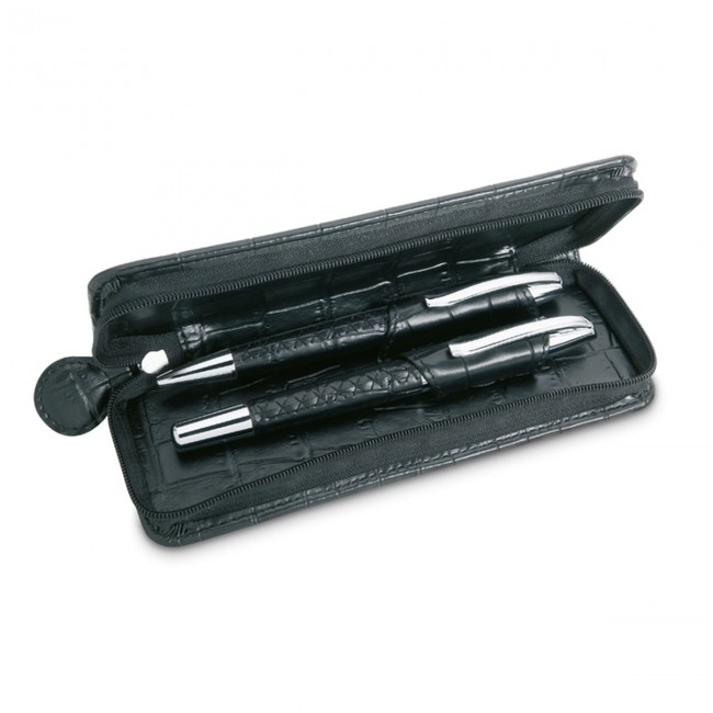 Promotional Pen set and pouch in PU case - Image 1