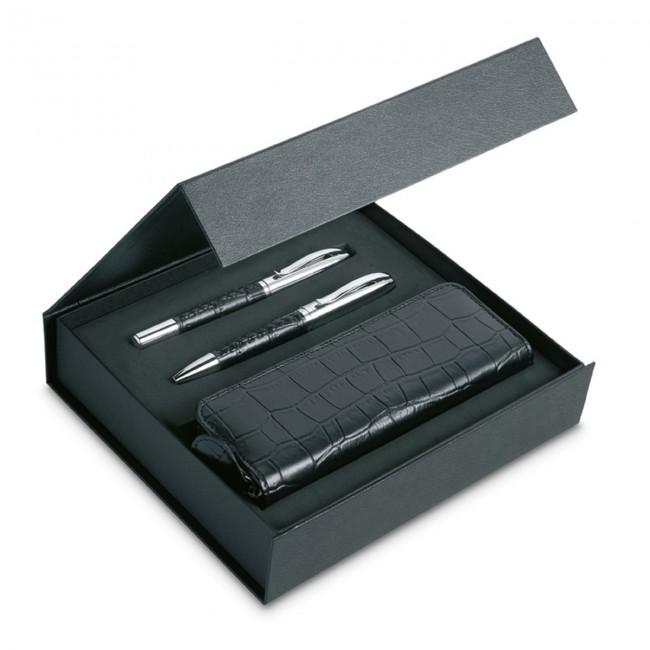 Promotional Pen set and pouch in PU case - Image 2