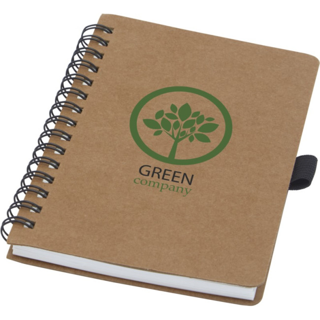 Promotional Cobble A6 Wire-o Recycled Cardboard Notebook With Stone Paper - Image 1