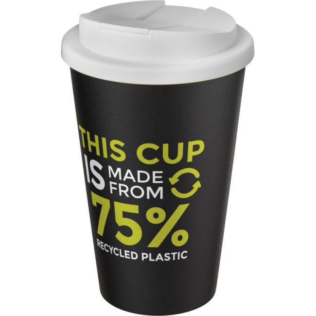 Promotional Americano Eco Recycled Tumbler With Spill-Proof Lid 350ml - Image 1