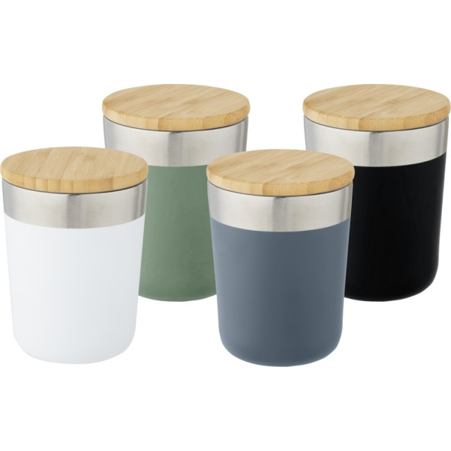 Promotional Lagan Copper Vacuum Insulated Stainless Steel Tumbler With Bamboo Lid 300ml - Image 1