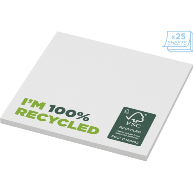 Promotional Sticky-Mate Recycled Sticky Notes 75 X 75mm - Image 1