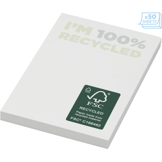 Promotional Sticky-Mate Recycled Sticky Notes 50 X 75mm - Image 2