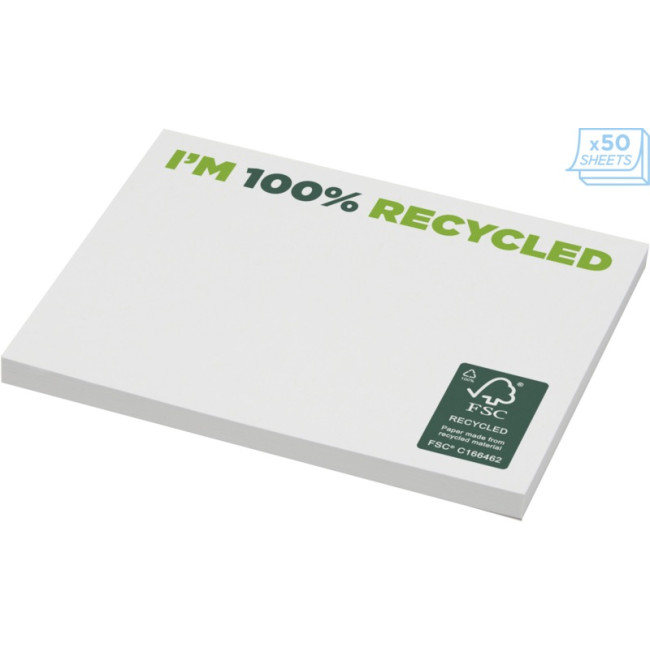 Promotional Sticky-Mate Recycled Sticky Notes 100X75mm - Image 2