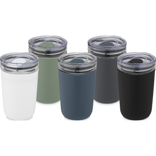 Promotional Bello Glass Tumbler With Recycled Plastic Outer Wall 420ml - Image 1