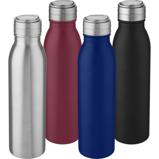 Promotional Harper Stainless Steel Water Bottle With Metal Loop 700ml - Image 1