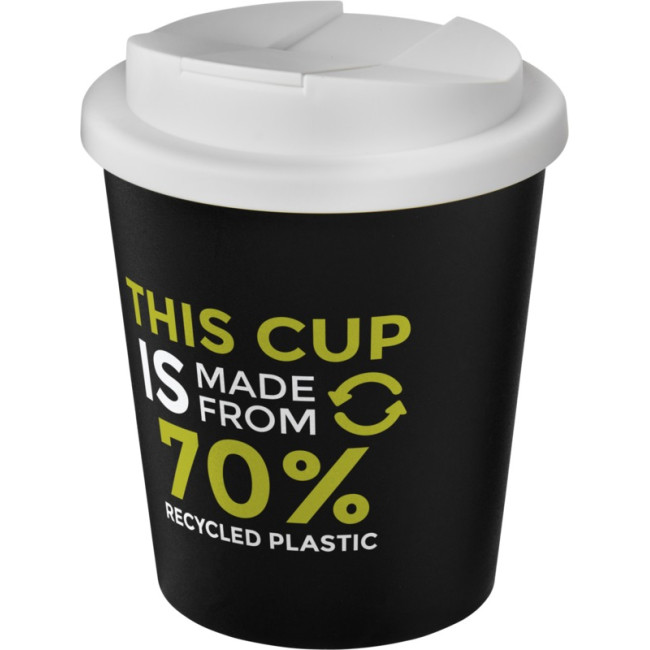 Promotional Americano Espresso Eco Recycled Tumbler With Spill-Proof Lid 250ml - Image 1