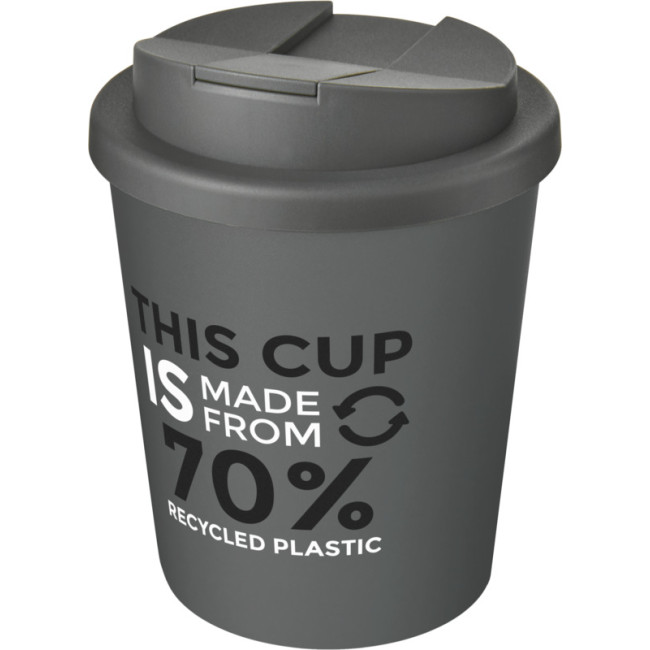 Promotional Americano Espresso Eco Recycled Tumbler With Spill-Proof Lid 250ml - Image 2