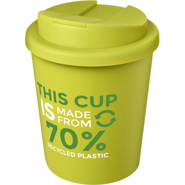 Promotional Americano Espresso Eco Recycled Tumbler With Spill-Proof Lid 250ml - Image 3